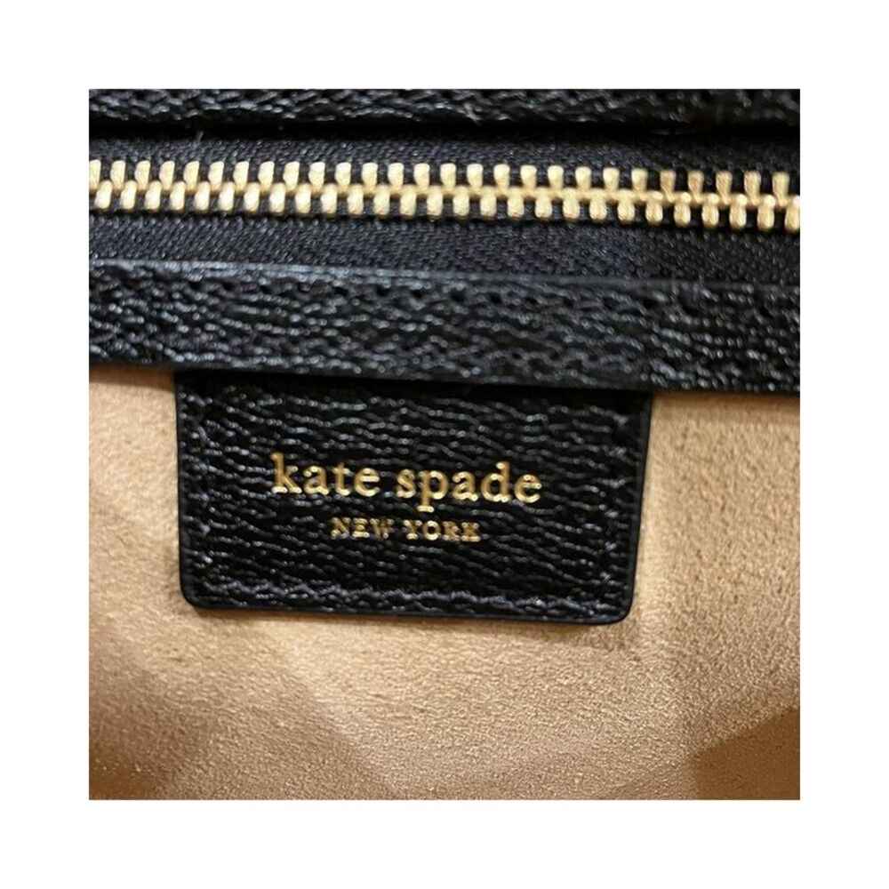 Pre Loved Kate Spade  Margaux Medium Satchel Black Leather Shoulder Bag - Picture 5 of 8
